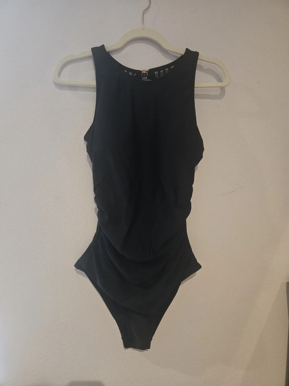 Cupshe Black High-Neck One-Piece Swimsuit
